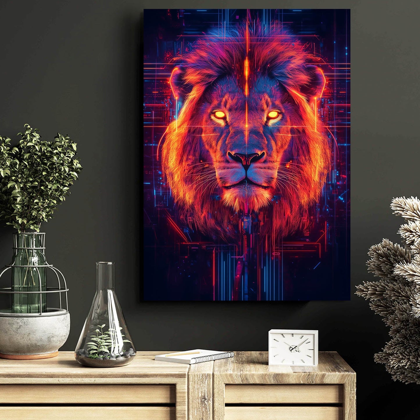 Techno King Lion Artwork