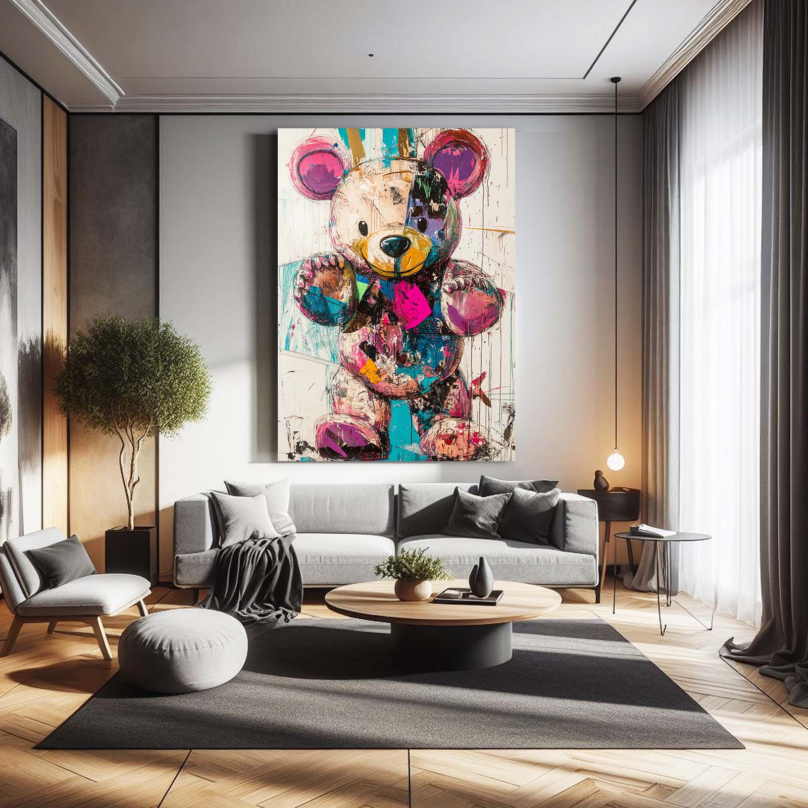 Teddy Bear Graffiti Art