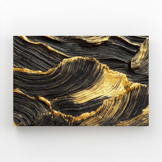 Textured Gold Waves Prints – textured gold waves gold canvas print