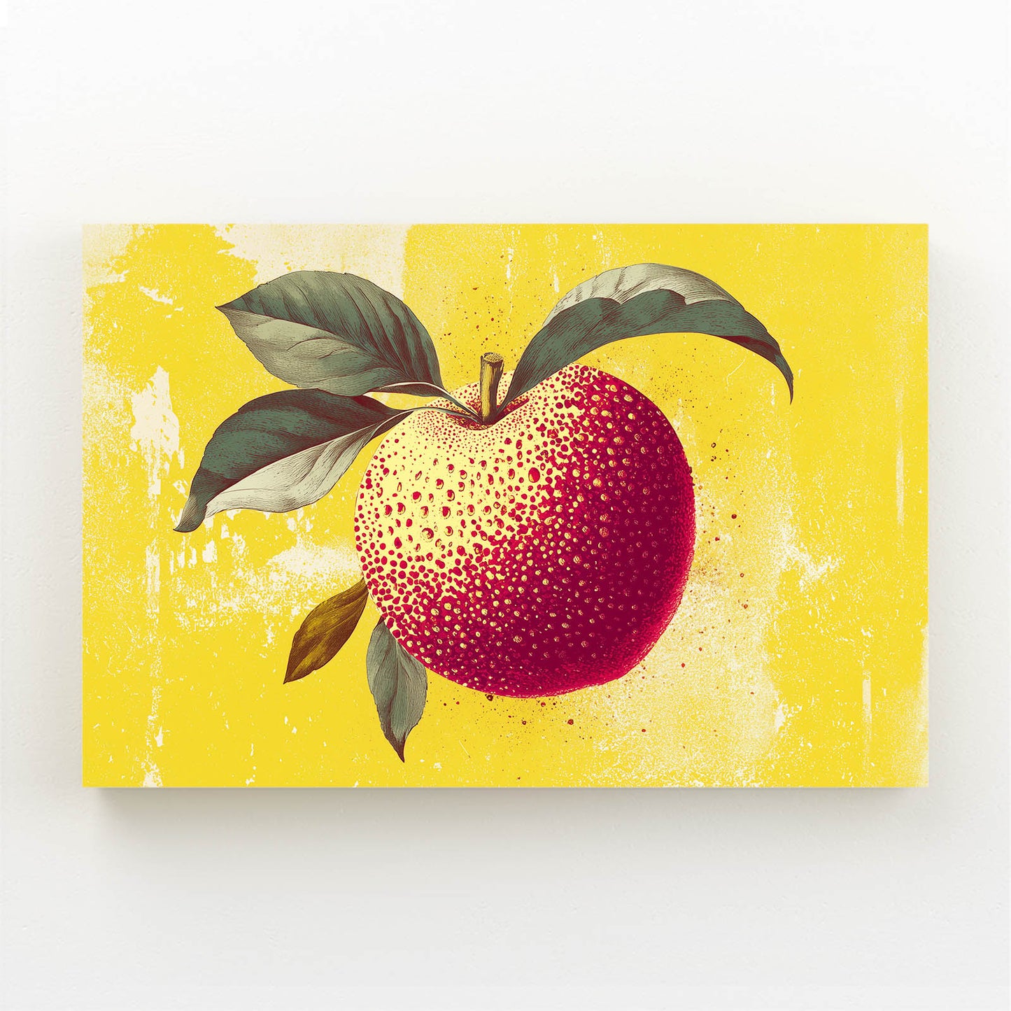 Textured Golden Apple Wall Decor – textured golden apple canvas print