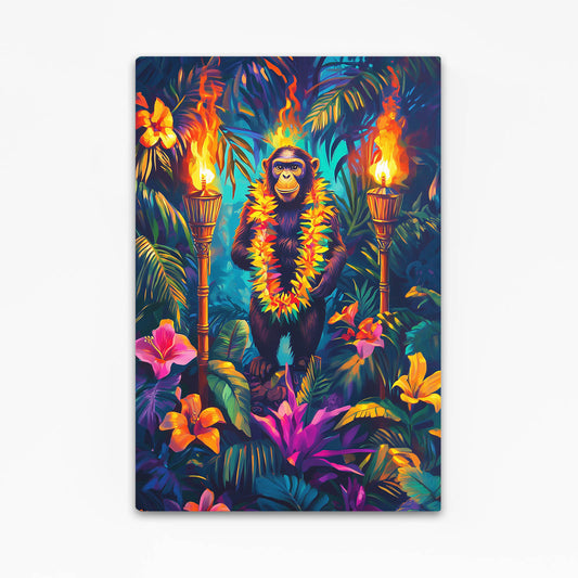 Tiki Torch Bloom Monkey Canvas Art – tiki torch bloom monkey canvas print