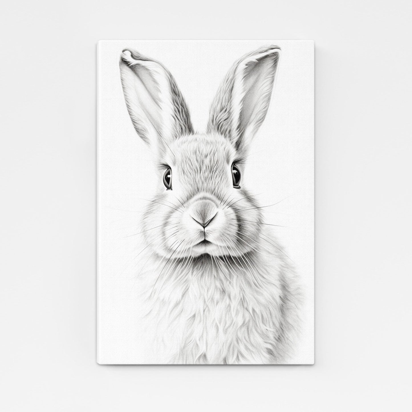 Timeless Bunny Canvas – angled canvas view on white background
