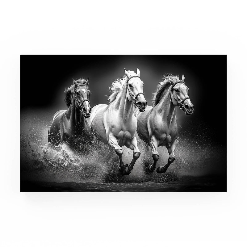 Timeless Horse Artwork – angled canvas view on white background
