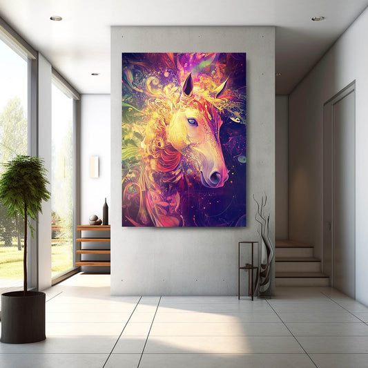 Timeless Horse Canvas – angled canvas view on white background