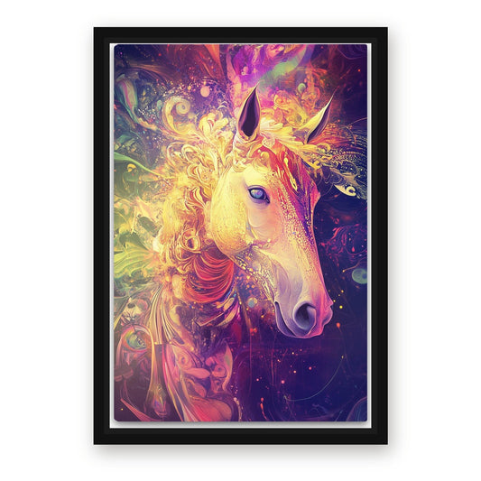 Timeless Horse Canvas – with Premium Black wood frame