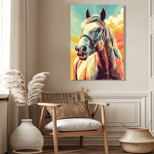 Timeless Horse Prints – angled canvas view on white background