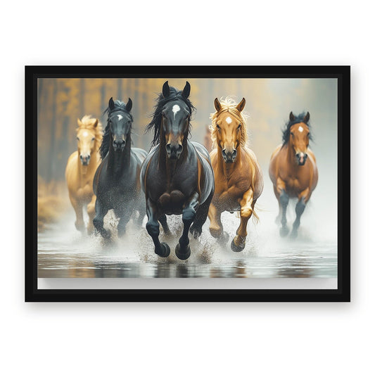 Timeless Horse Wall Art – with Premium Black wood frame