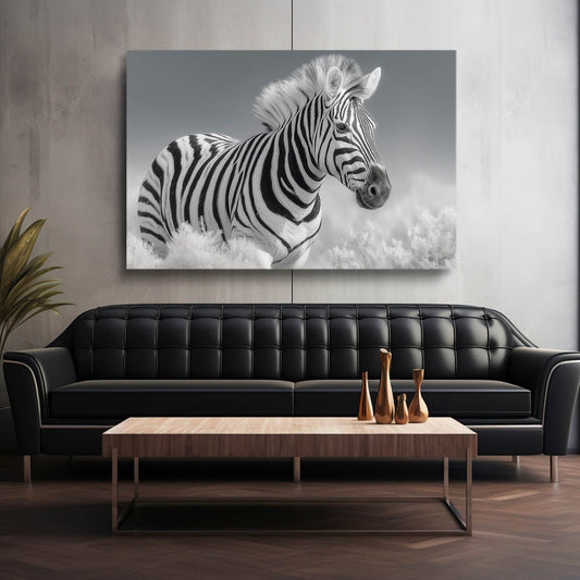 Timeless Zebra Art – styled in a furnished interior