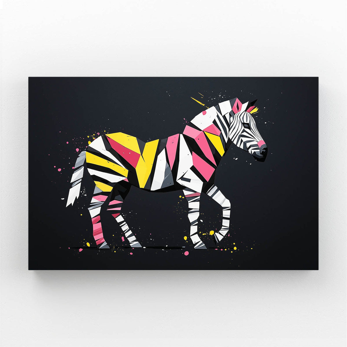 Timeless Zebra Canvas — classic canvas print, angled canvas view on white background