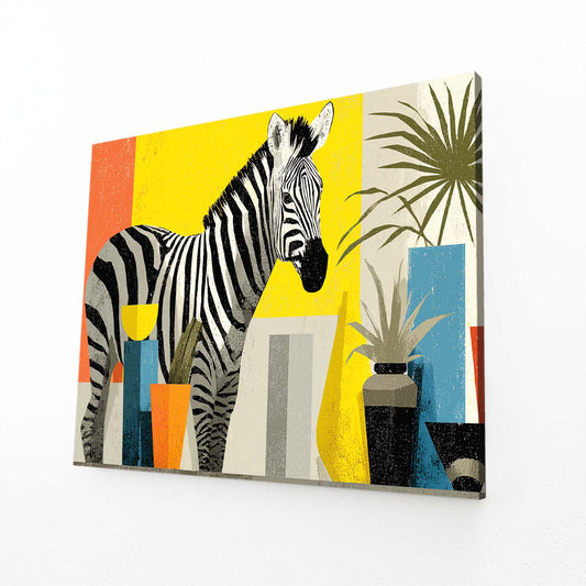 Timeless Zebra Prints – angled canvas view on white background