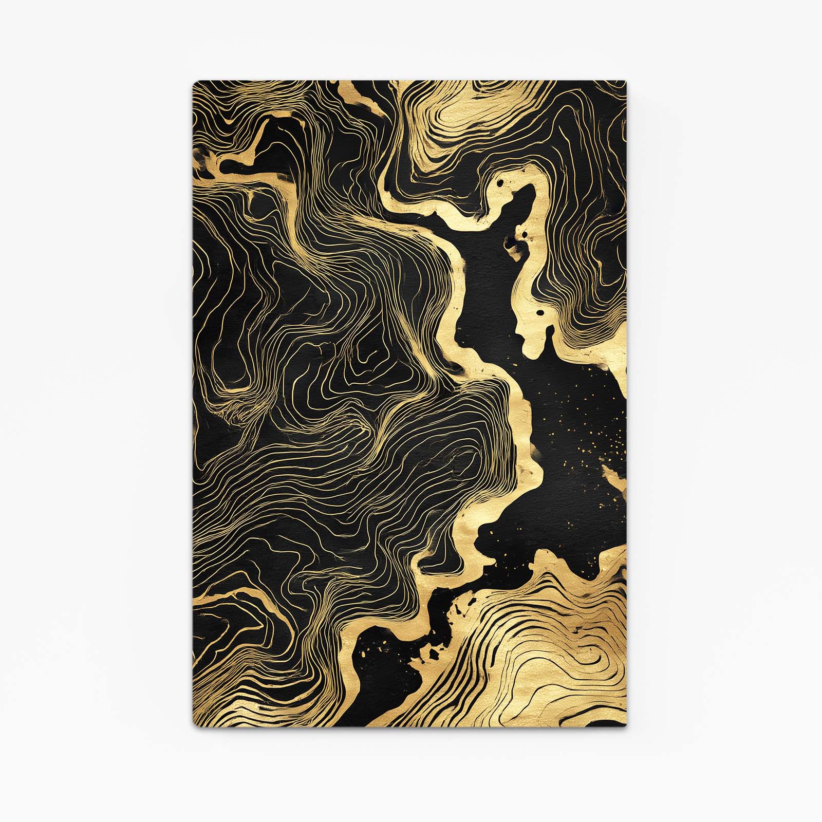 Topographic Gold Flow Canvas Art – topographic gold flow gold canvas print