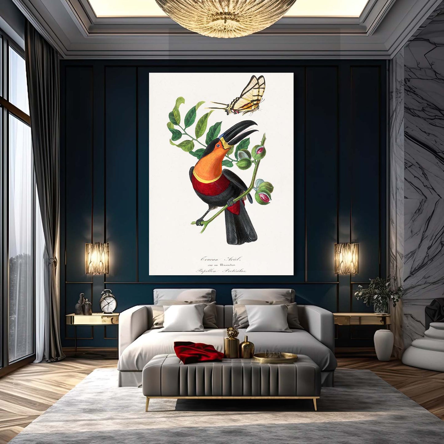 Toucan And Butterfly Wall Art