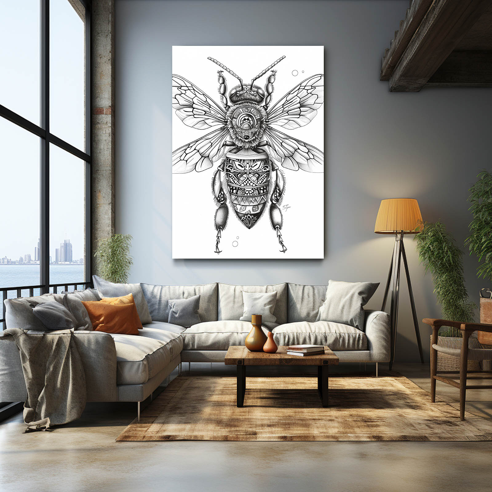 Tribal Bee Art