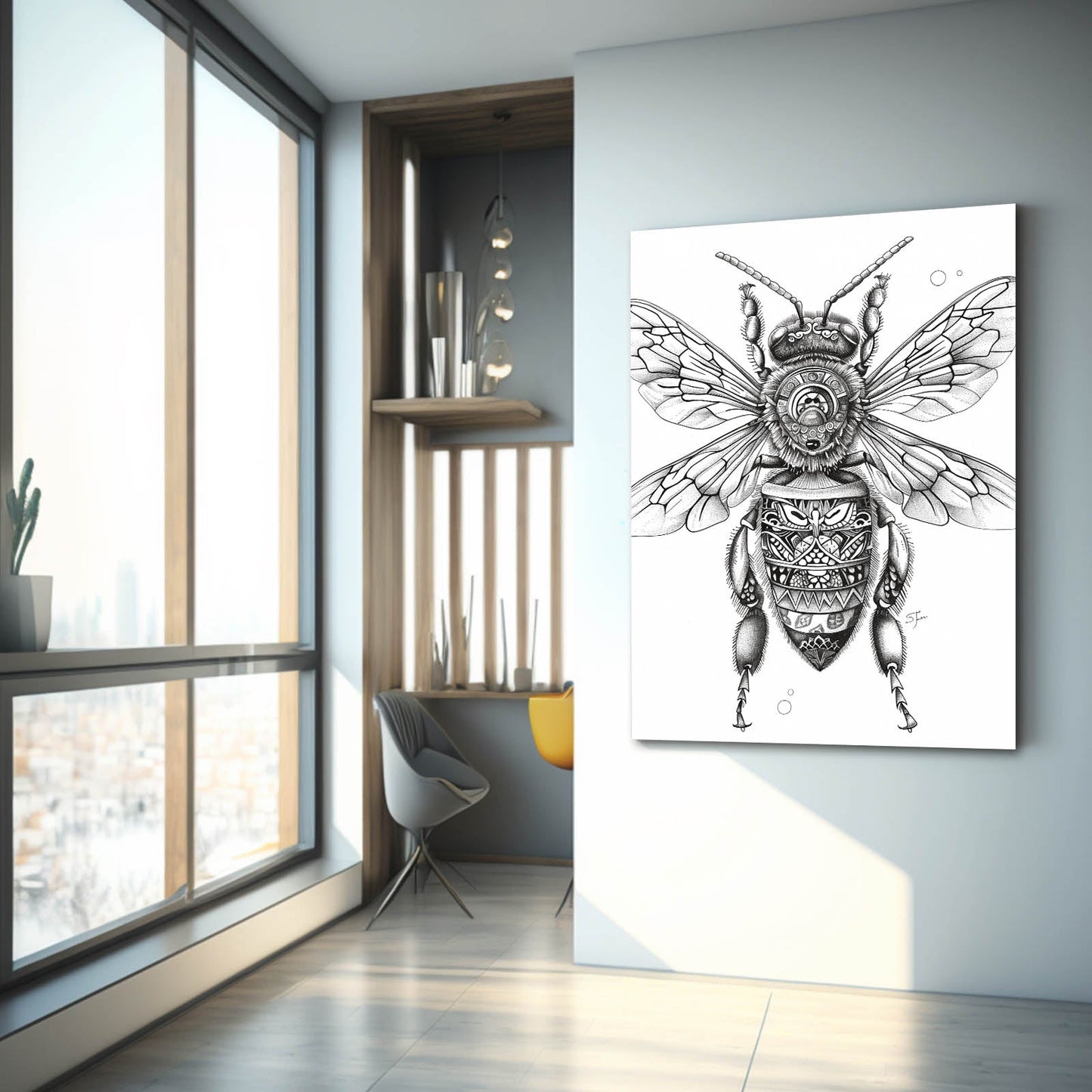 Tribal Bee Art