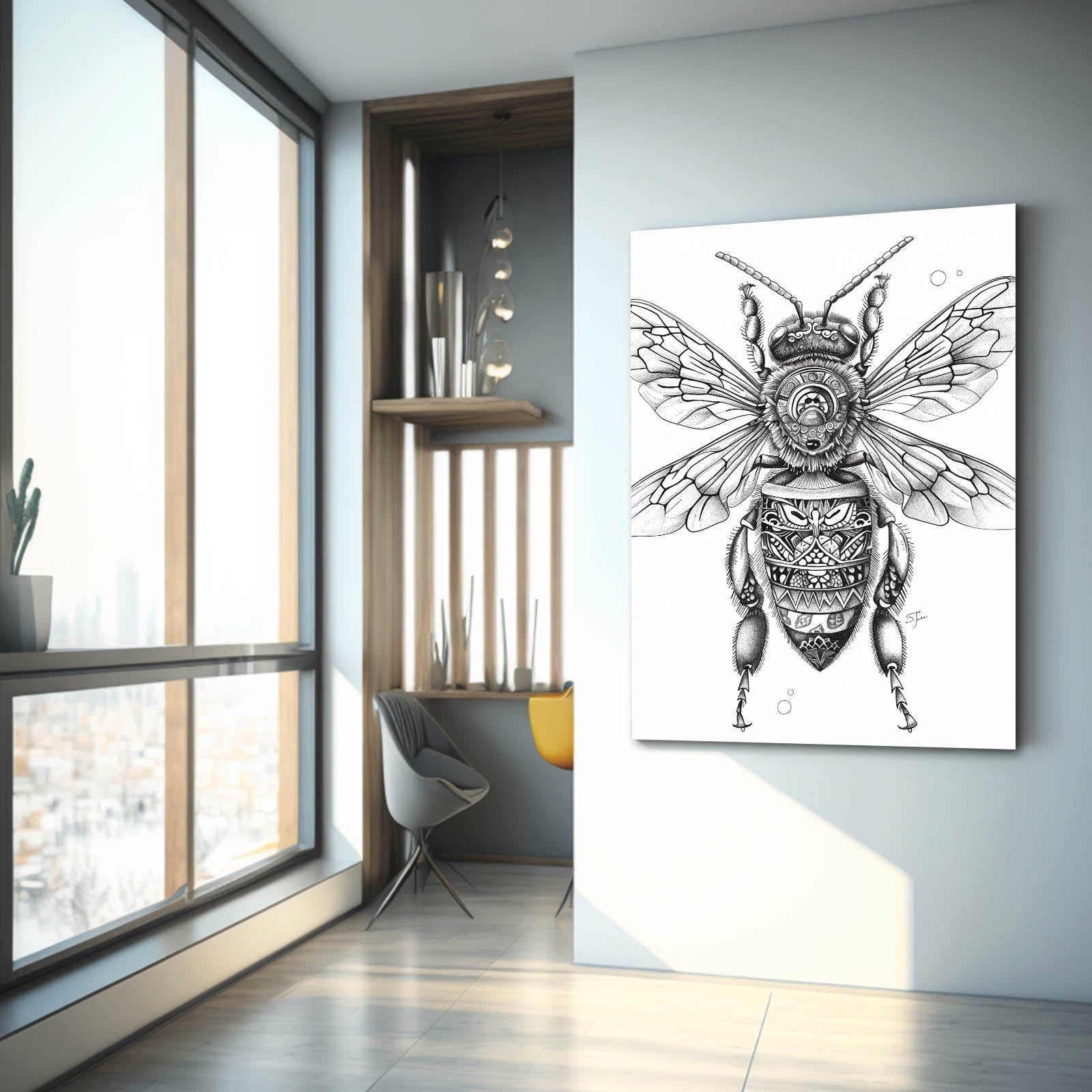 Tribal Bee Art