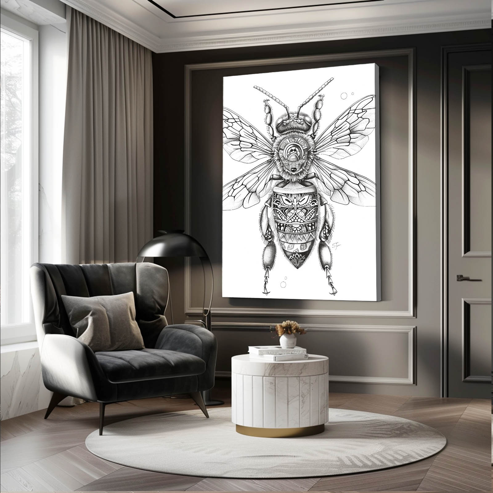 Tribal Bee Art