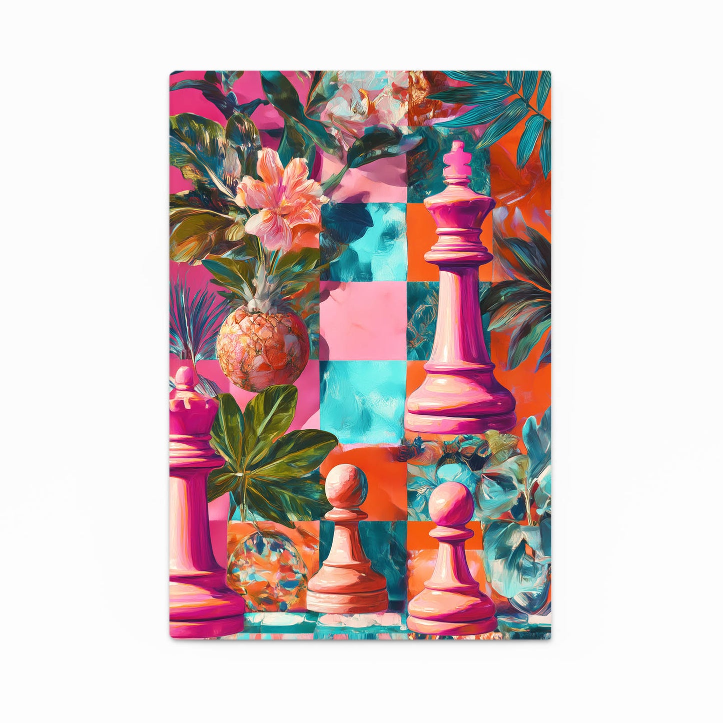Tropical Bloom Pieces Chess Canvas – tropical bloom pieces chess canvas print