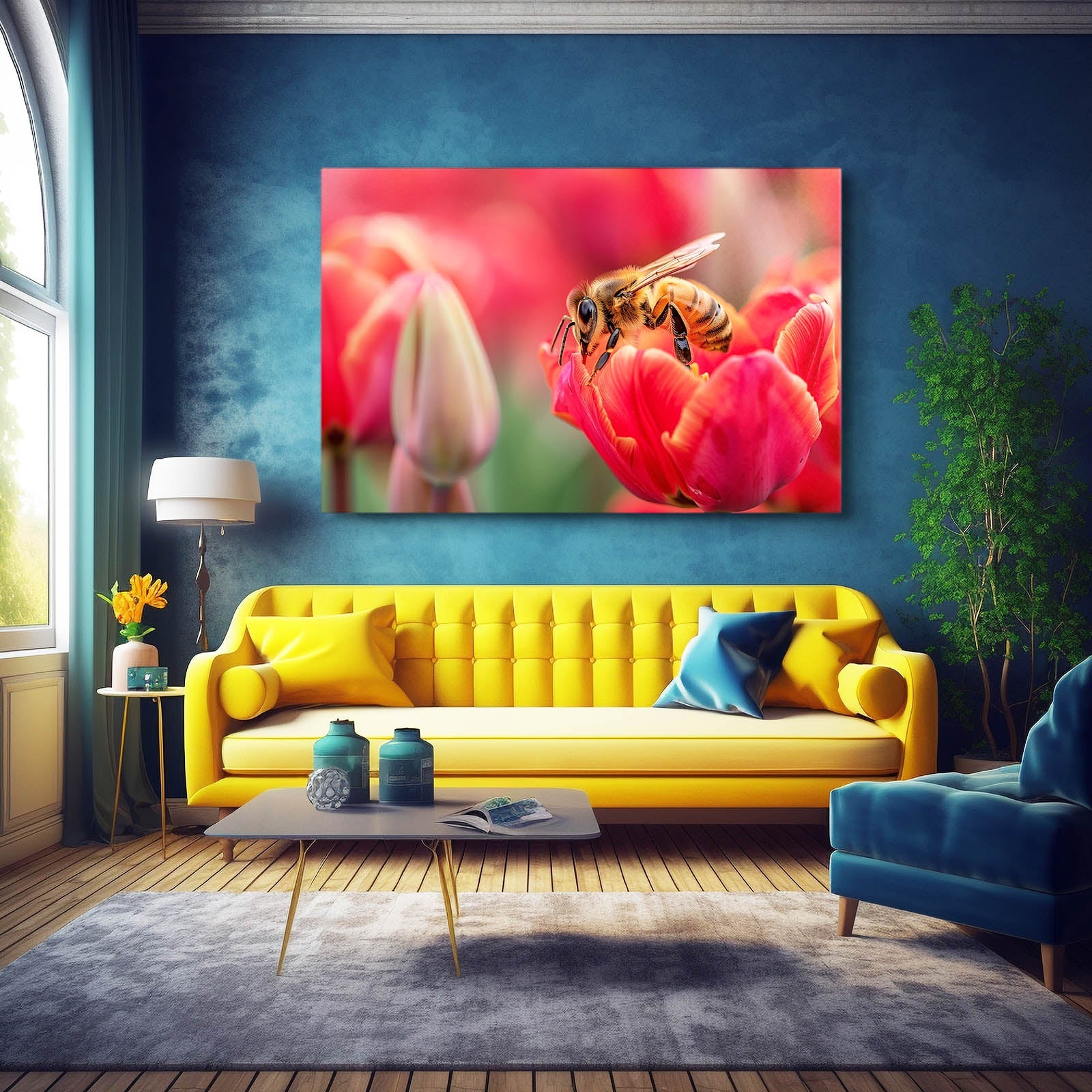 Tulip Blossom Bee Art