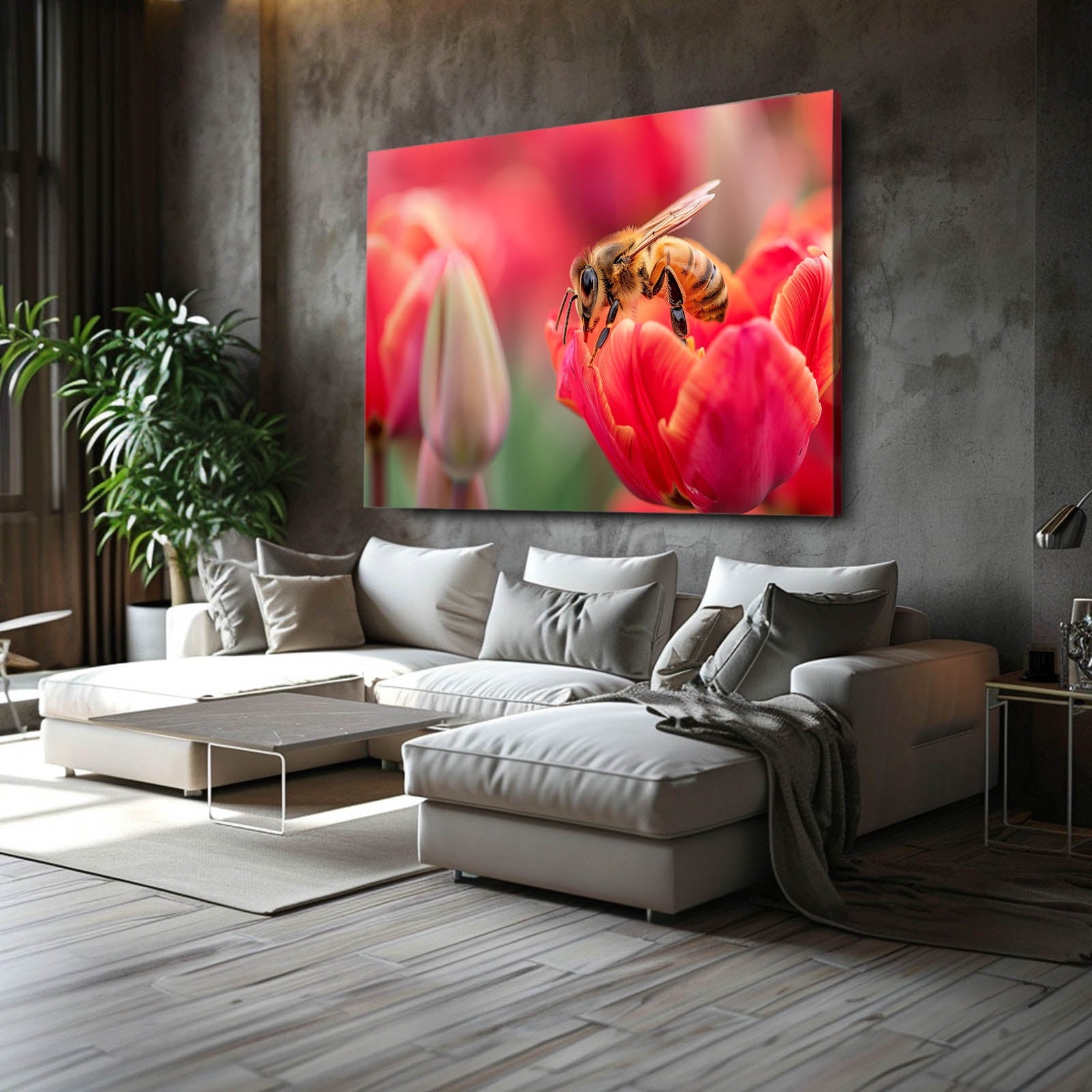Tulip Blossom Bee Art