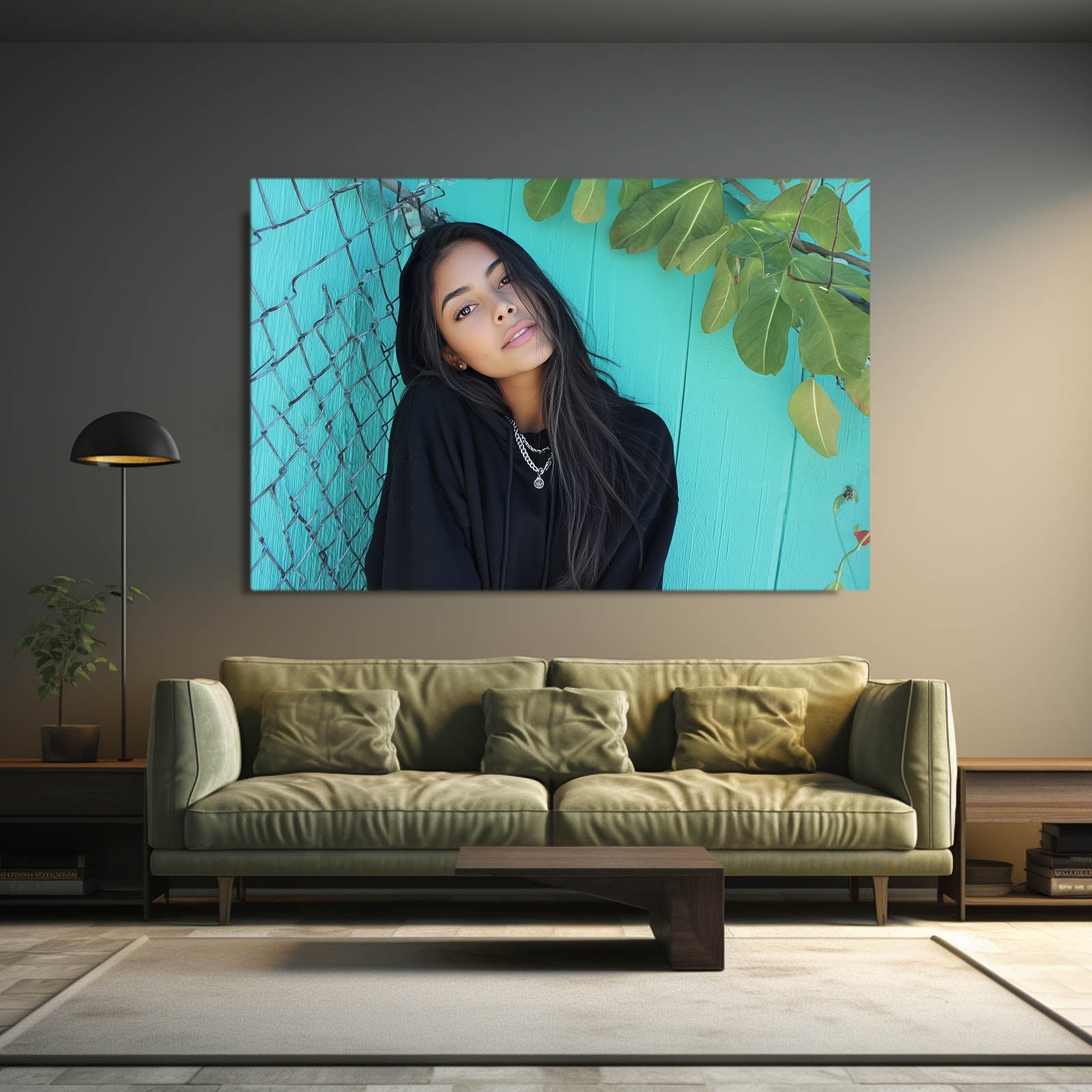 Turquoise Smile Print Photography – canvas print, view 4