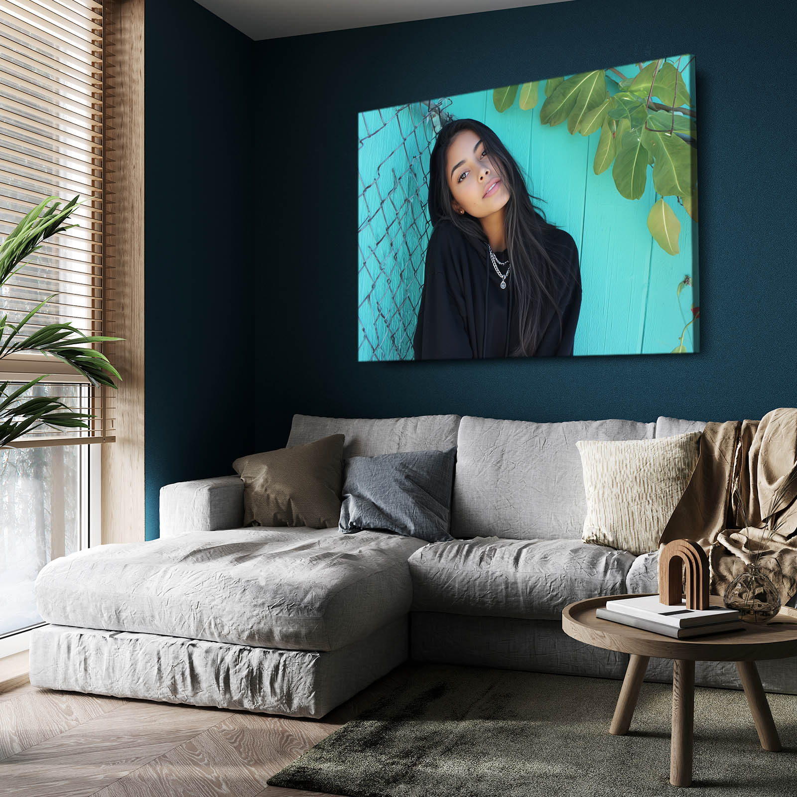 Turquoise Smile Print Photography – canvas print, view 5