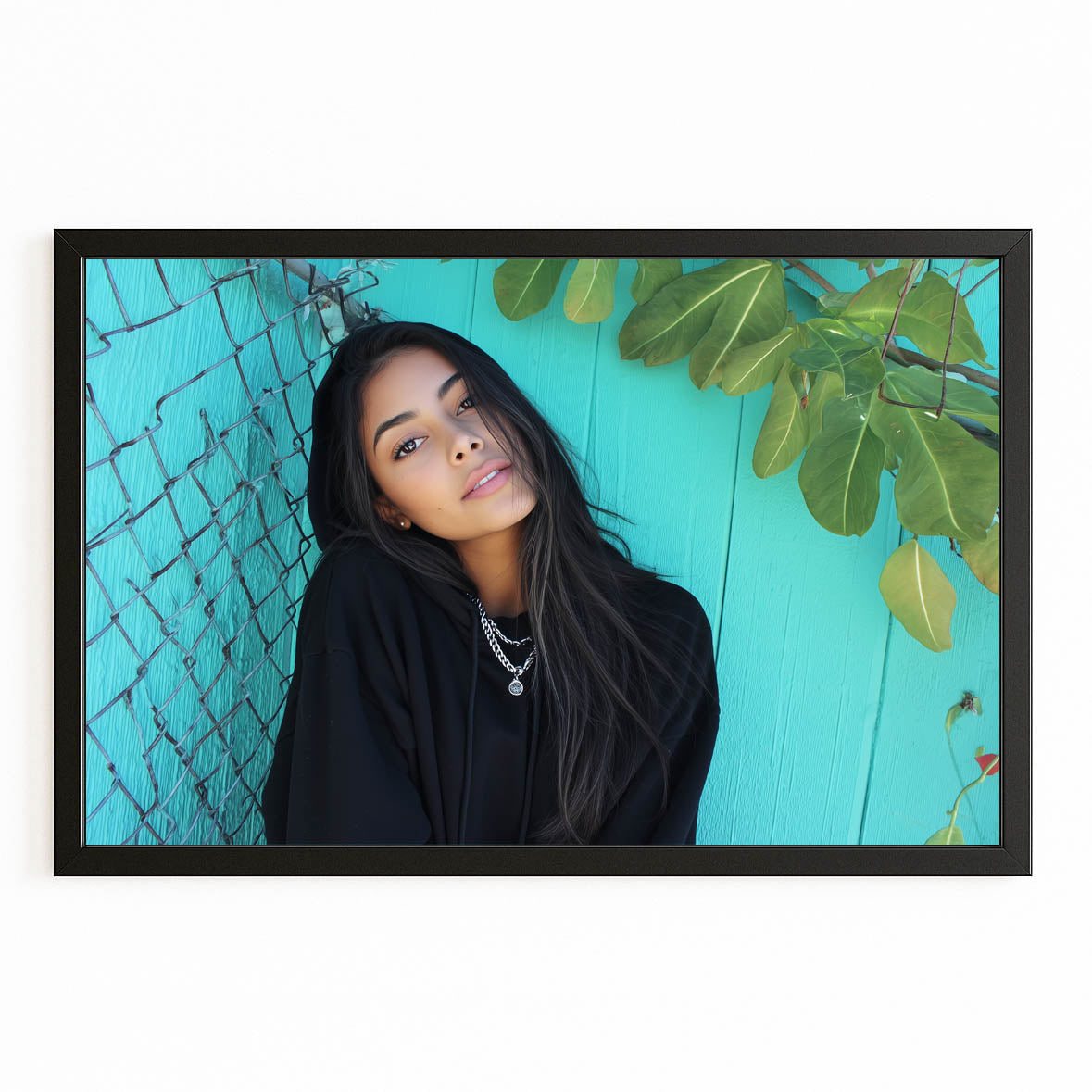 Turquoise Smile Print Photography — photography canvas print, canvas print on white background