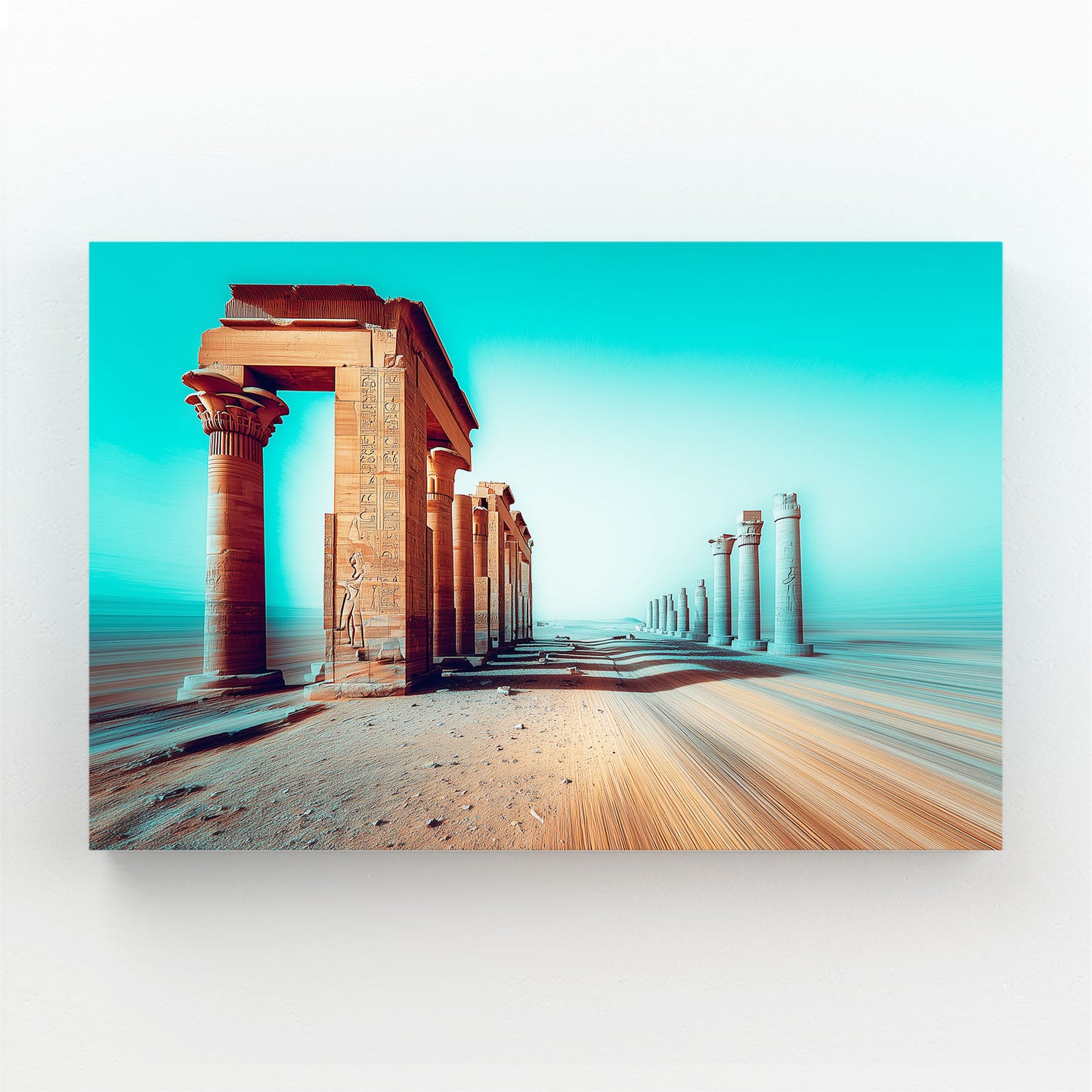 Turquoise Temple Colonnade Egyptian Prints – turquoise temple colonnade egyptian canvas print