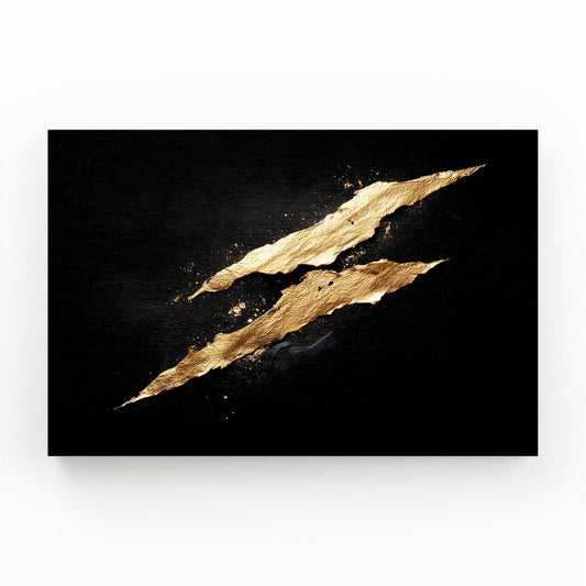 Twin Gold Slashes Wall Decor – twin gold slashes gold canvas print