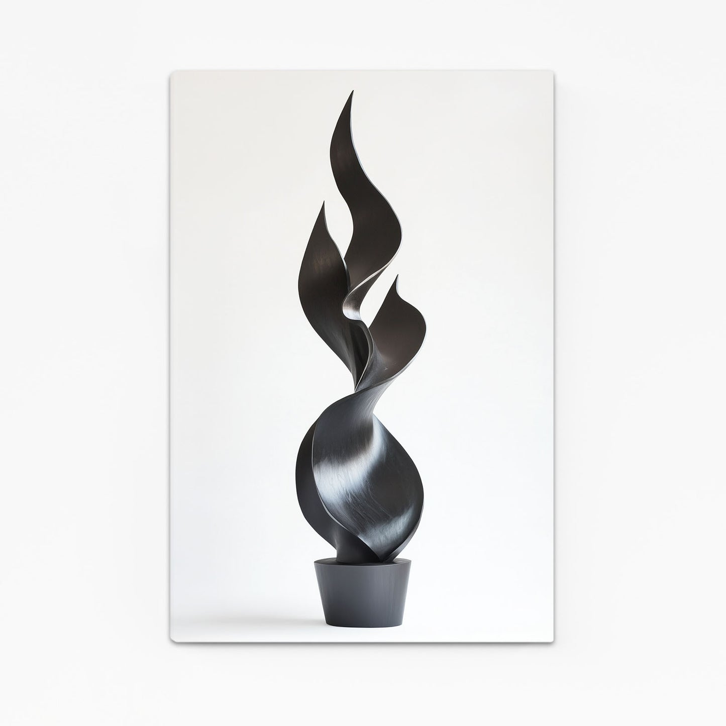 Twisted Black Flame Abstract Canvas Art – twisted black flame abstract canvas print