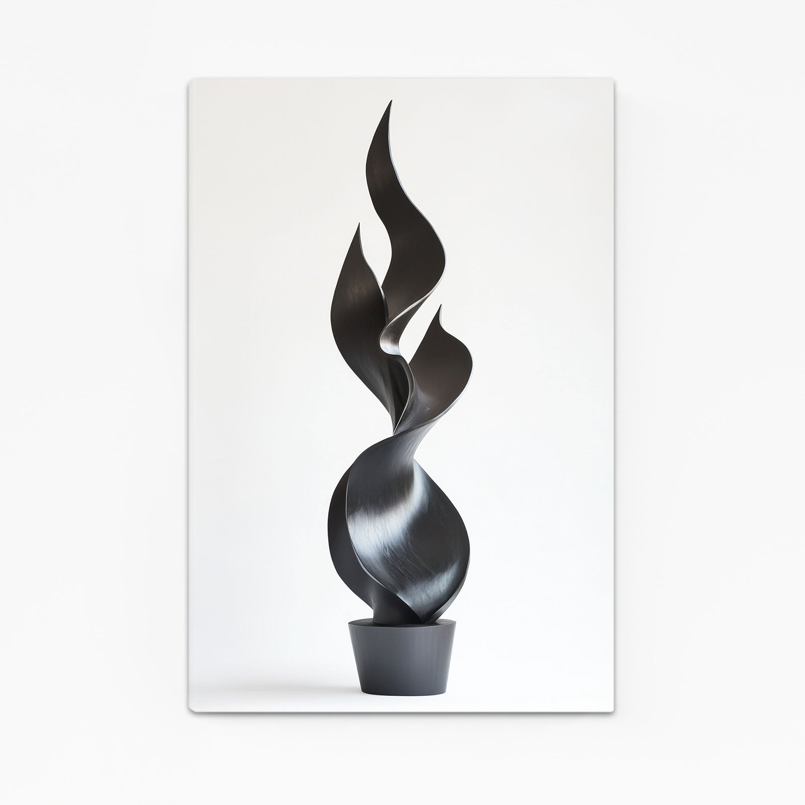 Twisted Black Flame Abstract Canvas Art – twisted black flame abstract canvas print