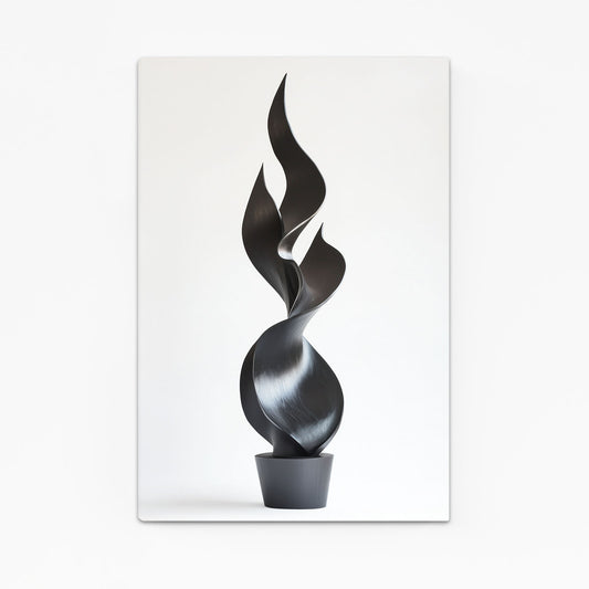 Twisted Black Flame Abstract Canvas Art – twisted black flame abstract canvas print