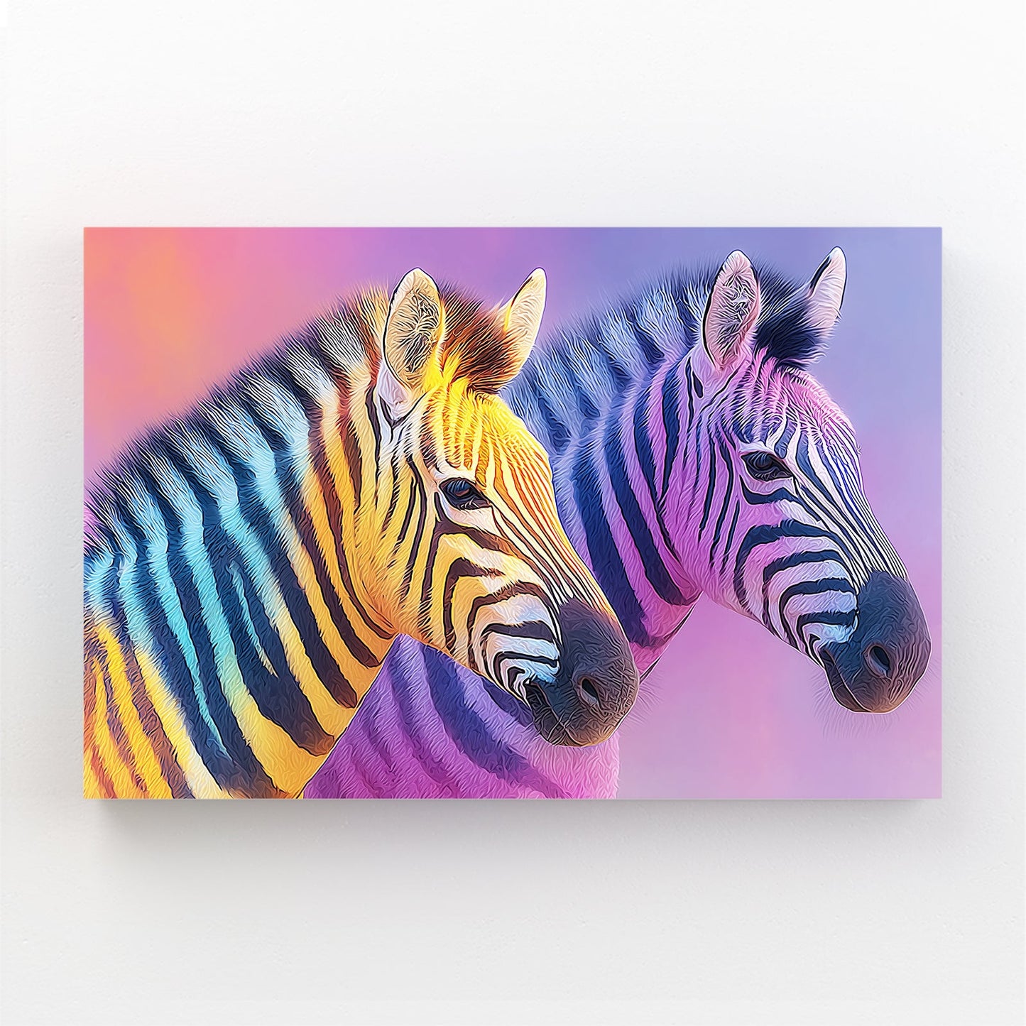 Two Zebra Wall Art – two canvas print