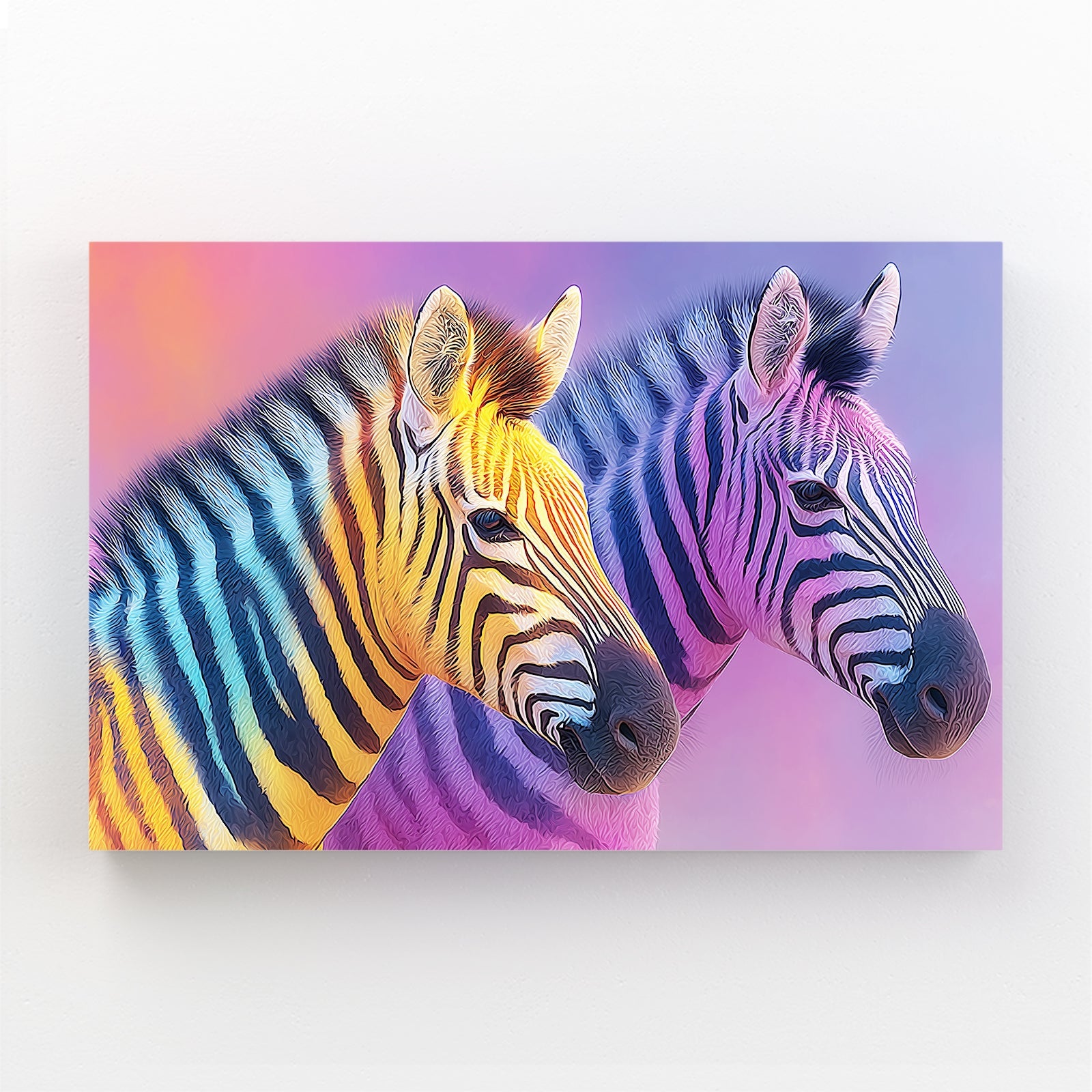Two Zebra Wall Art – two canvas print