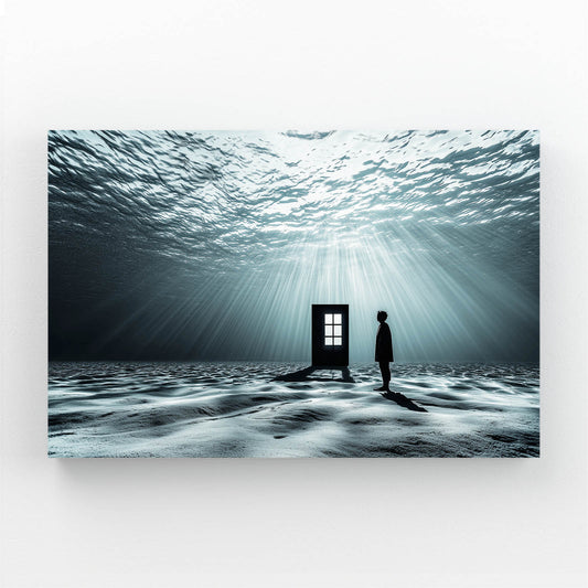 Underwater Doorway Figures Photography Canvas Art – underwater doorway figures photography canvas print