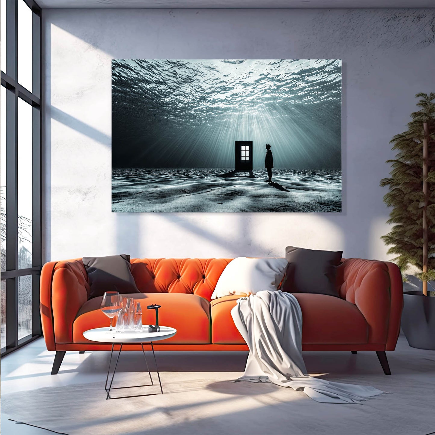 Underwater Doorway Photography Art – canvas print, view 3