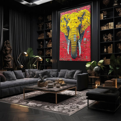 Urban Brick Elephant Art