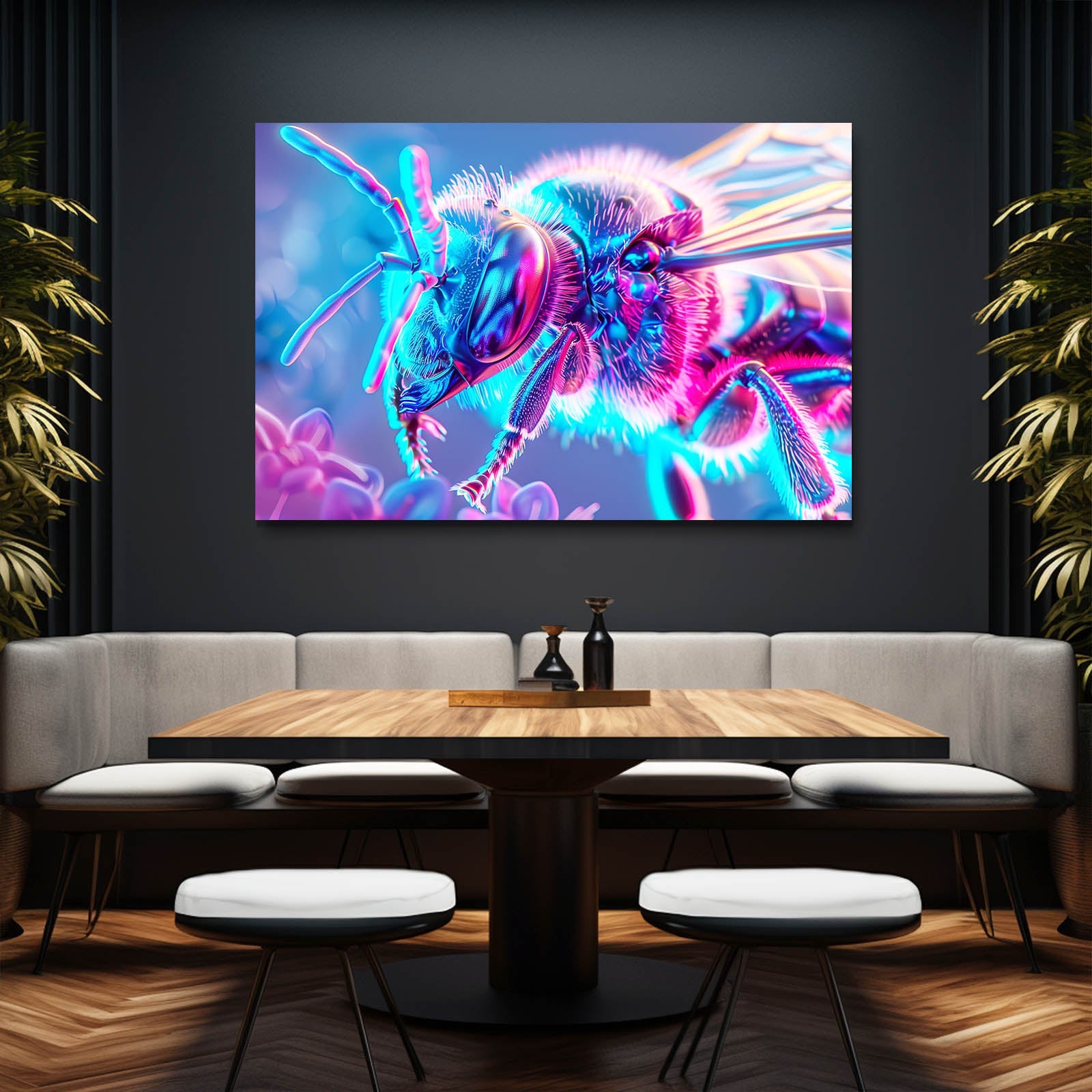 Vaporwave Bee Art