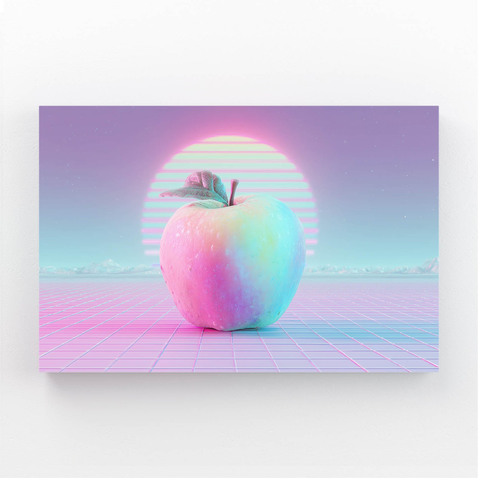 Vaporwave Retro Apple Wall Art – vaporwave retro apple canvas print