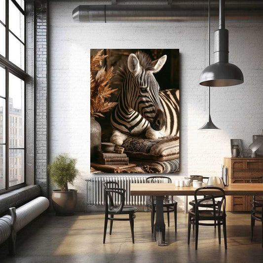 Vertical Zebra Prints – styled in a furnished interior