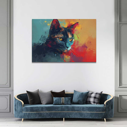Vibrant Cat Wall Art
