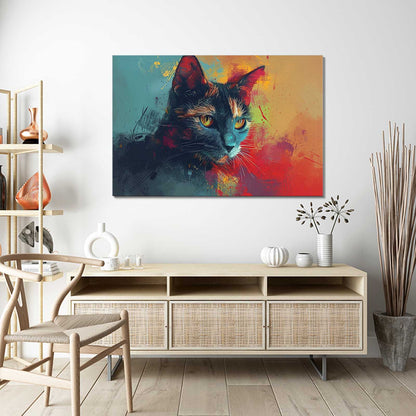 Vibrant Cat Wall Art