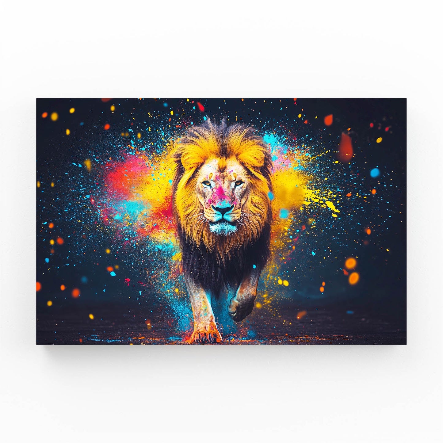 Vibrant Charge Lion Wall Art