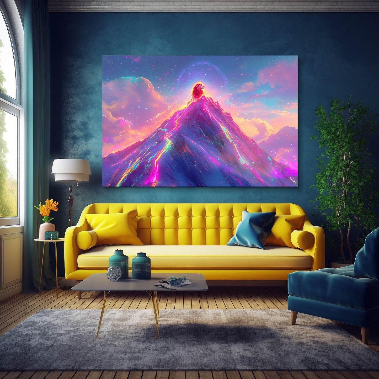 Vibrant Mountain Lion Art