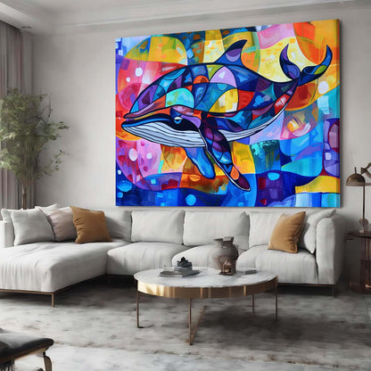 Vibrant Pop Art Whale