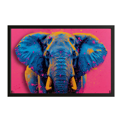 Vibrant Pop Elephant Art