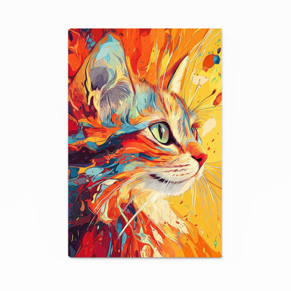 Vibrant Portrait Cat Art