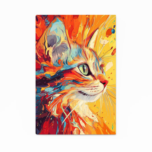 Vibrant Portrait Cat Art