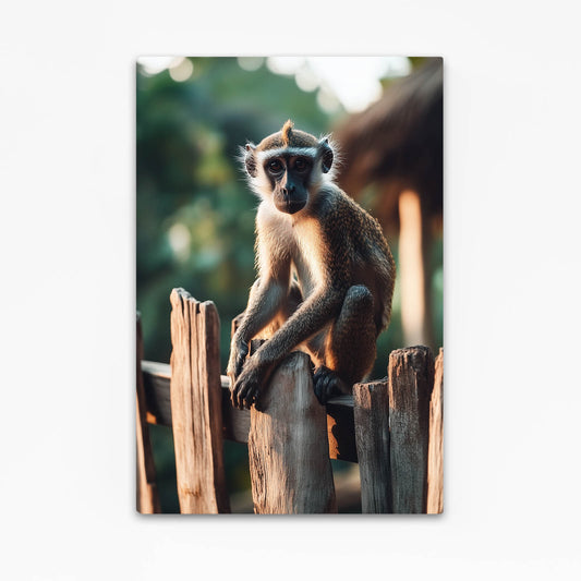 Village Fence Post Monkey Prints – village fence post monkey canvas print