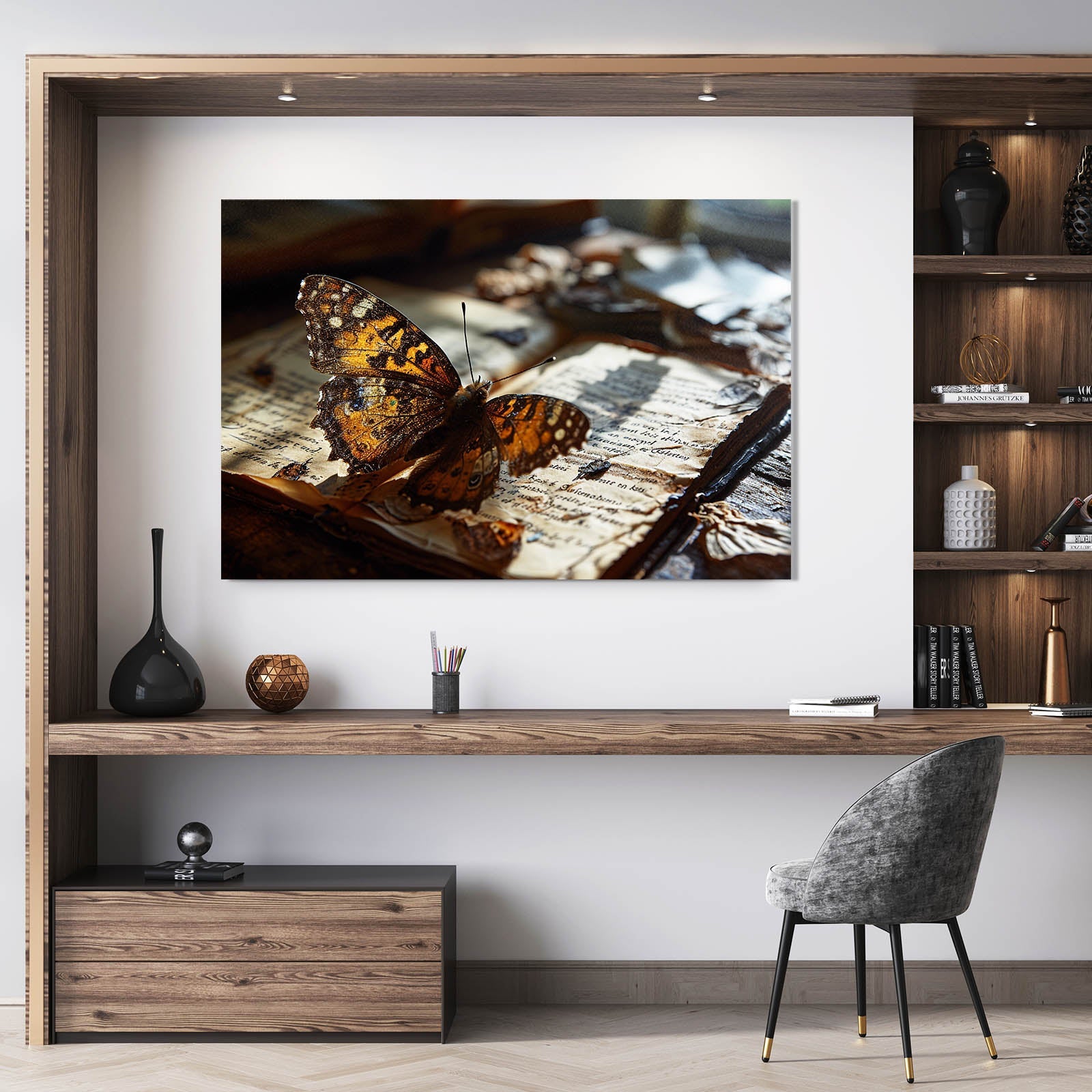 Vintage Butterfly Canvas