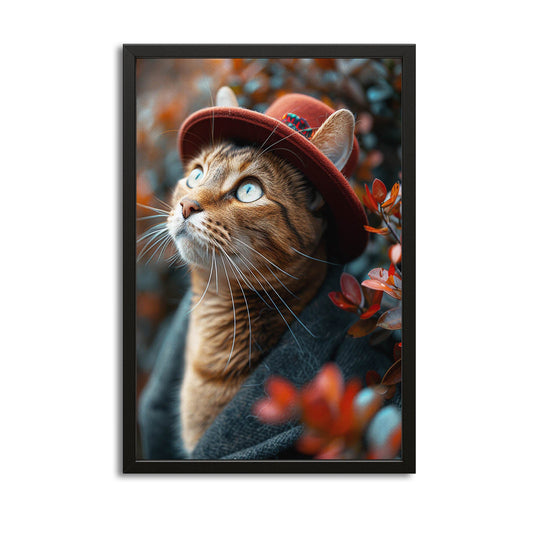 Vintage Cat Wall Art – canvas print on white background